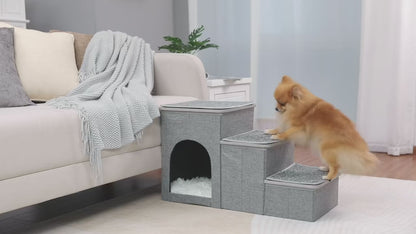 Dog stairs with storage 