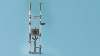 Adjustable floor to ceiling 216-285cm claw tree 