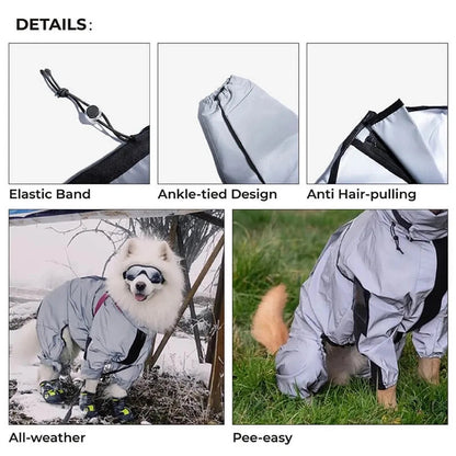 Regnjacka Till Hund, 
Regnjacka Hundar, Reflekterande Regntäcke till Hundar